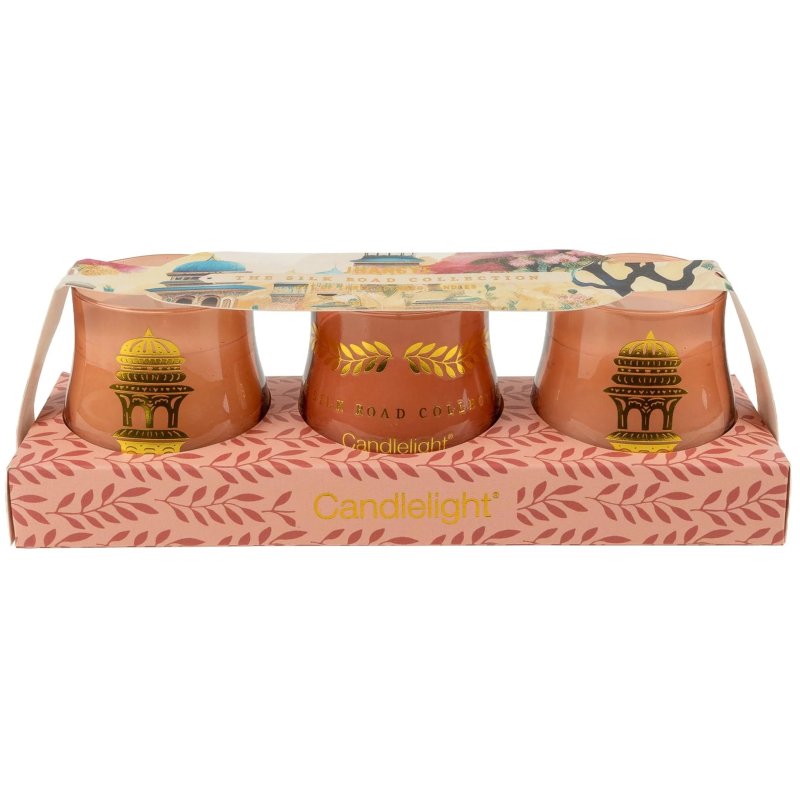 Candlelight The Silk Road Jhangye Set Of 3 Candles