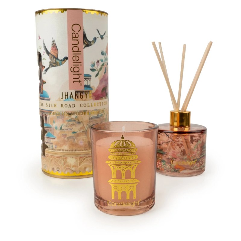 Candlelight The Silk Road Jhangye Diffuser & Candle Set with box