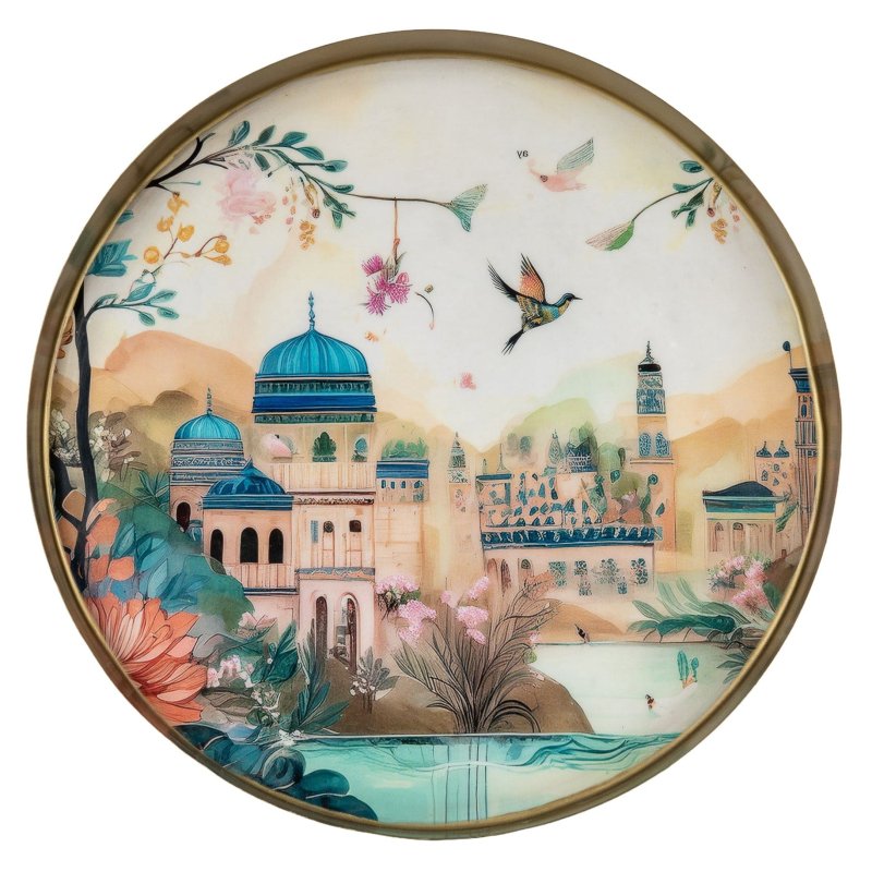 Candlelight The Silk Road Jhangye Metal Tray