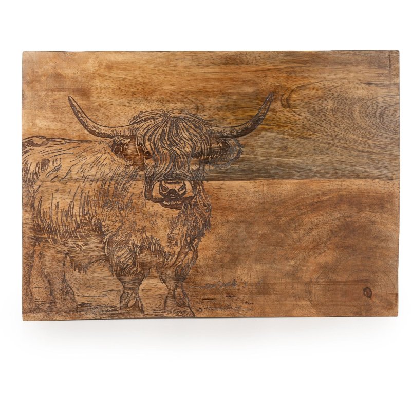 Candlelight Highland Cow Set Of 2 Placemats