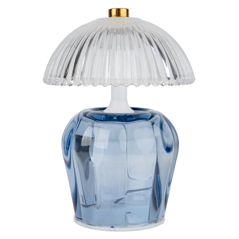 Candlelight Vintage Glass Battery LED Lamp Blue