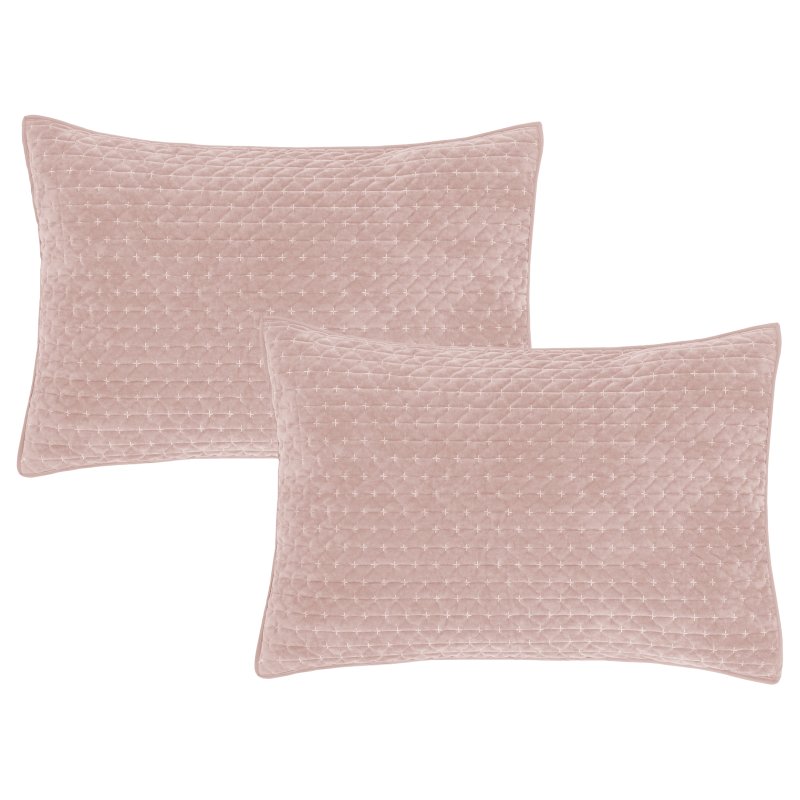 Bianca Attica Velvet Pink Pillowsham Pair