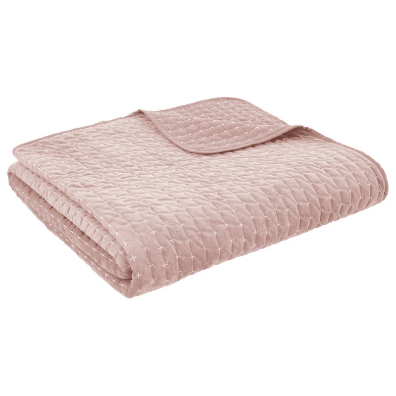 Bianca Attica Velvet Pink Bedspread