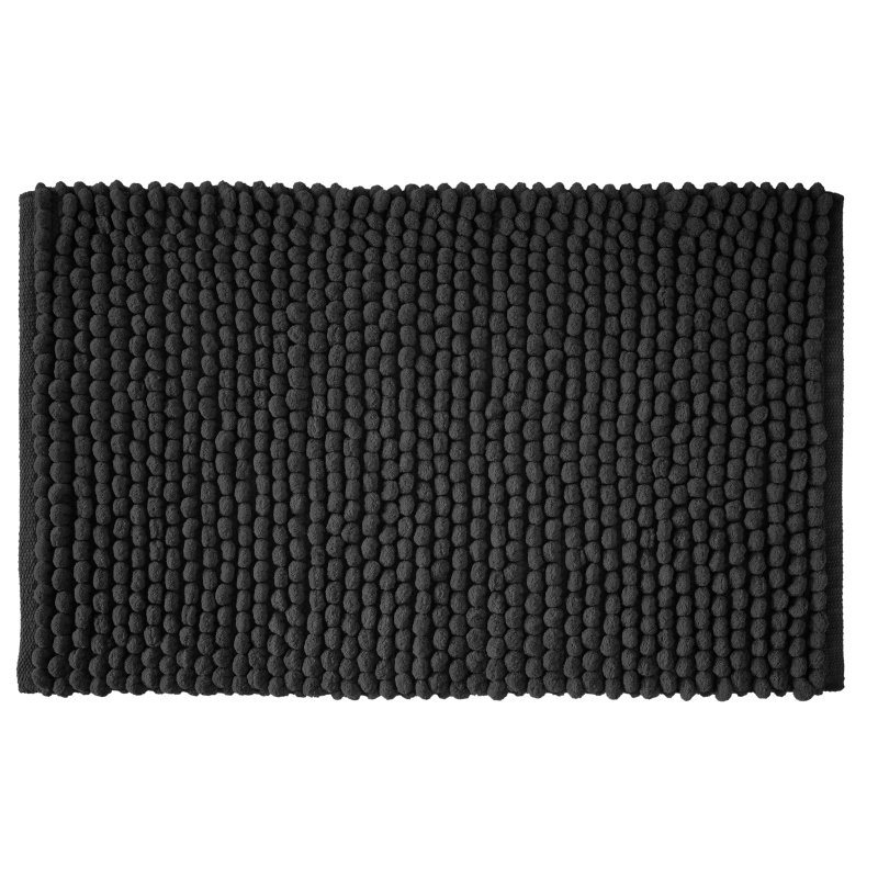 Bianca Aspen Bobble Black Bath Mat small