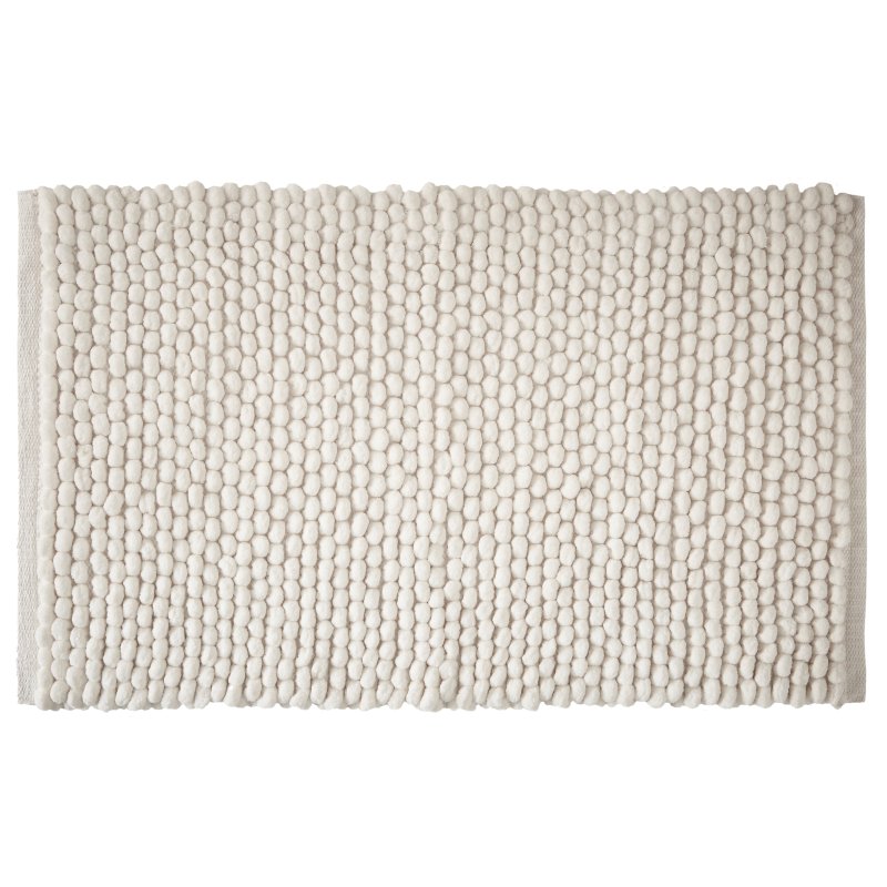 Bianca Aspen Bobble White Bath Mat small