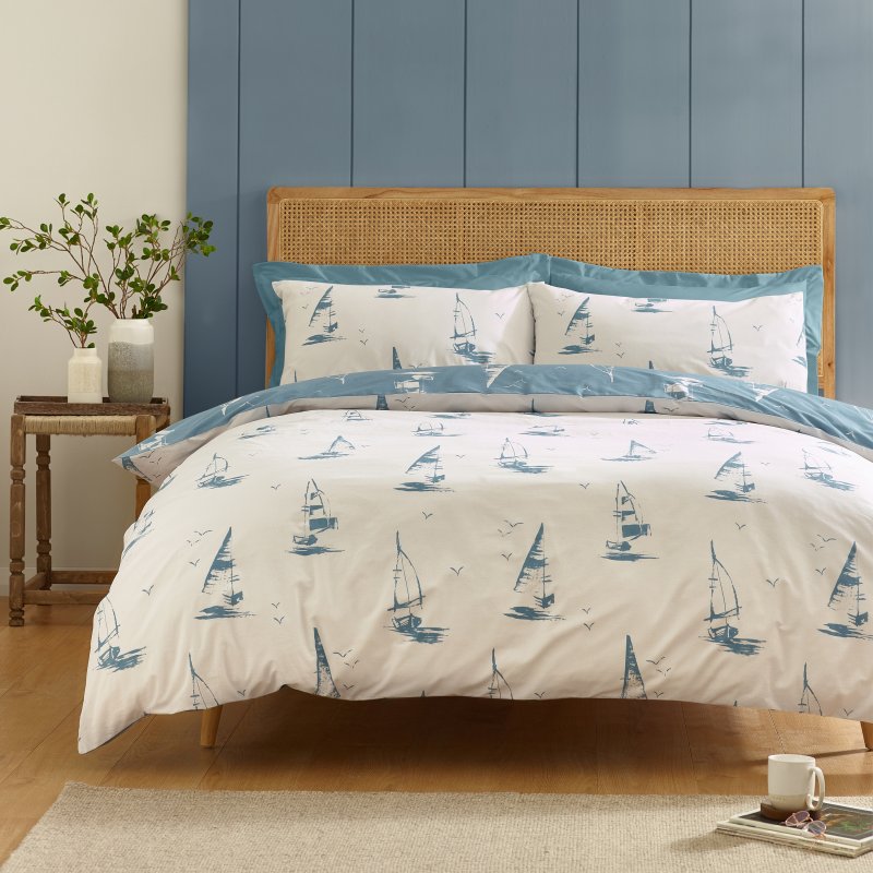 Catherine Lansfield Catherine Lansfield Salcombe Boats Blue Duvet Cover Set