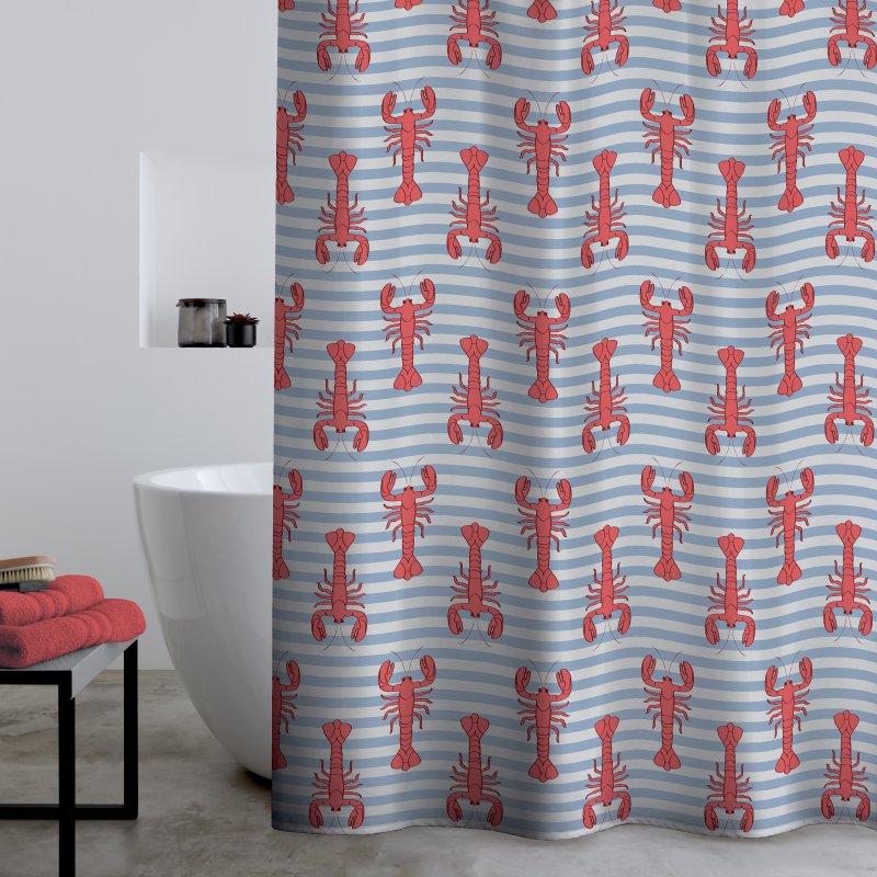 Catherine Lansfield Catherine Lansfield Lobster Red Shower Curtain