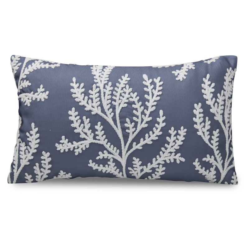 Catherine Lansfield Catherine Lansfield Coral Leaf Lansfield Blue Filled Cushion