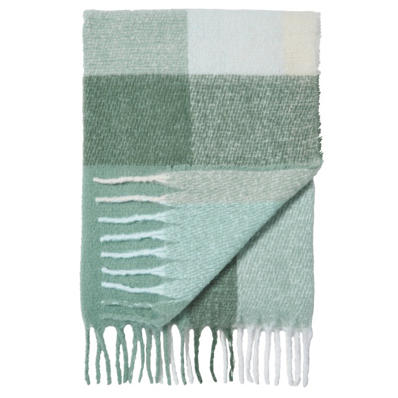 Catherine Lansfield Catherine Lansfield Faux Mohair Check Green Throw