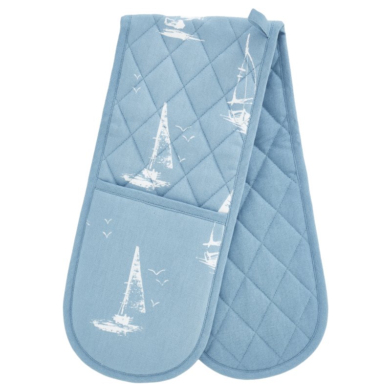 Catherine Lansfield Catherine Lansfield Salcombe Boats Blue Double Oven Glove
