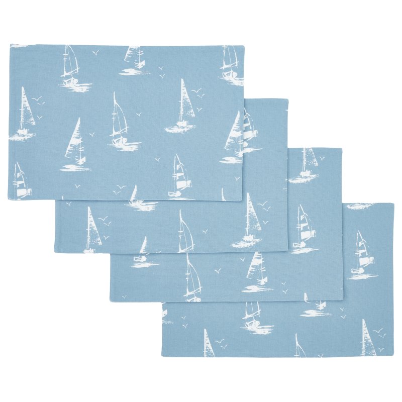 Catherine Lansfield Catherine Lansfield Salcombe Boats Blue Placemat 4 Pack