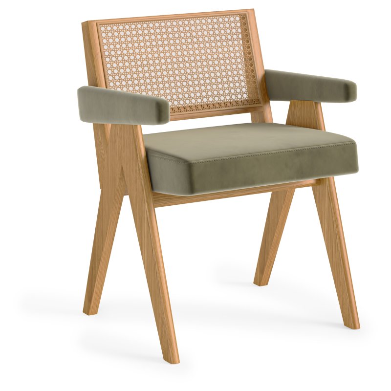 Aldiss Own Aria Accent Chair in Olive Velvet