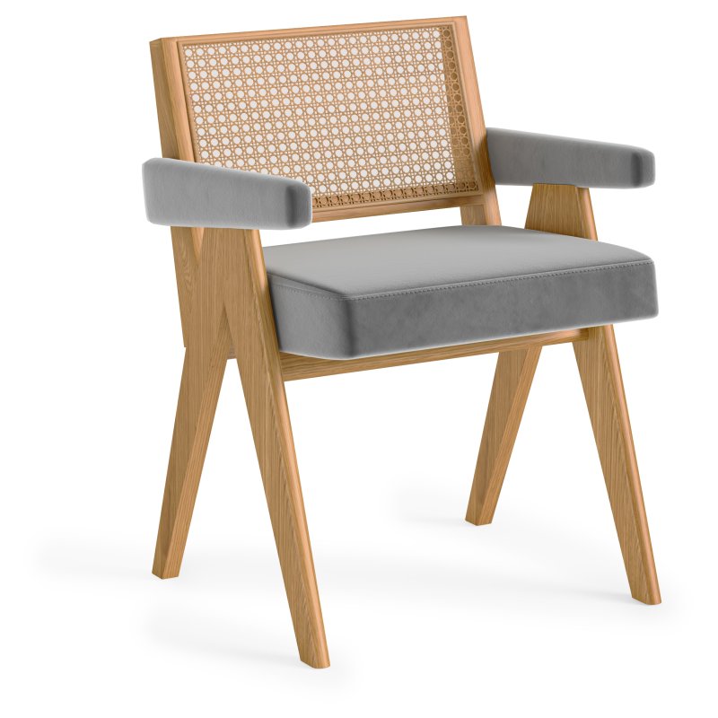 Aldiss Own Aria Accent Chair in Grey Velvet