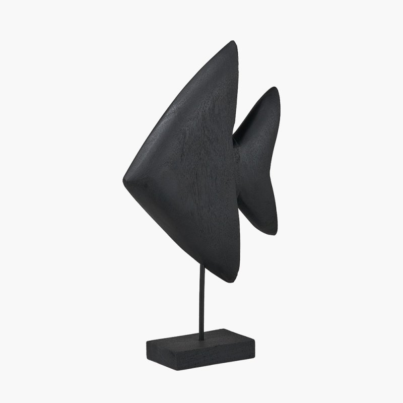 Pacific Black Handcarved Mango Wood Altum Angelfish