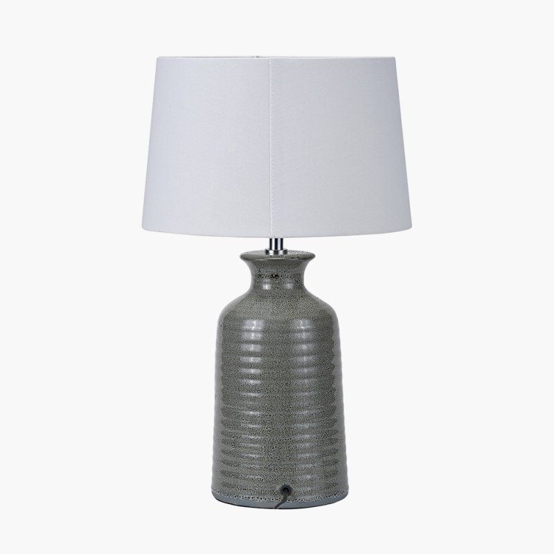 Pacific Helka Smokey Green Reactive Glaze Table Lamp