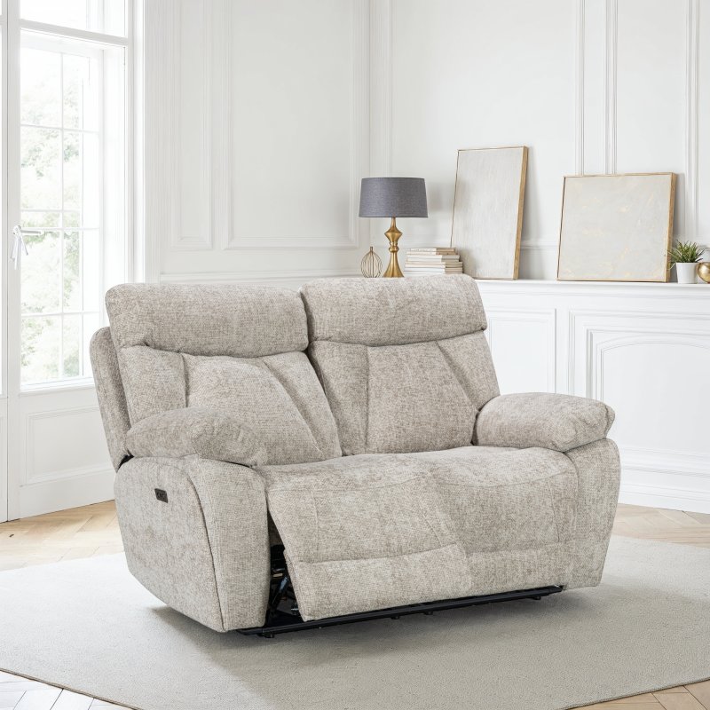 Aldiss Own Henley 2 Seater Power Recliner Sofa in Biscuit