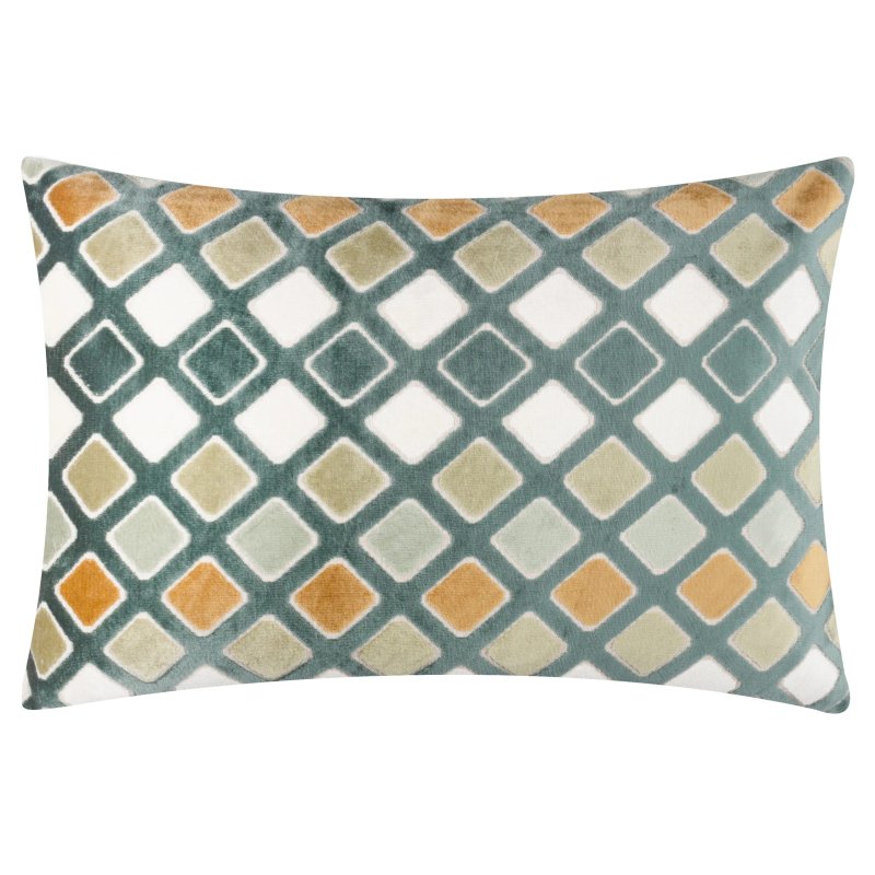 Furn Metro Diamond Cushion Green