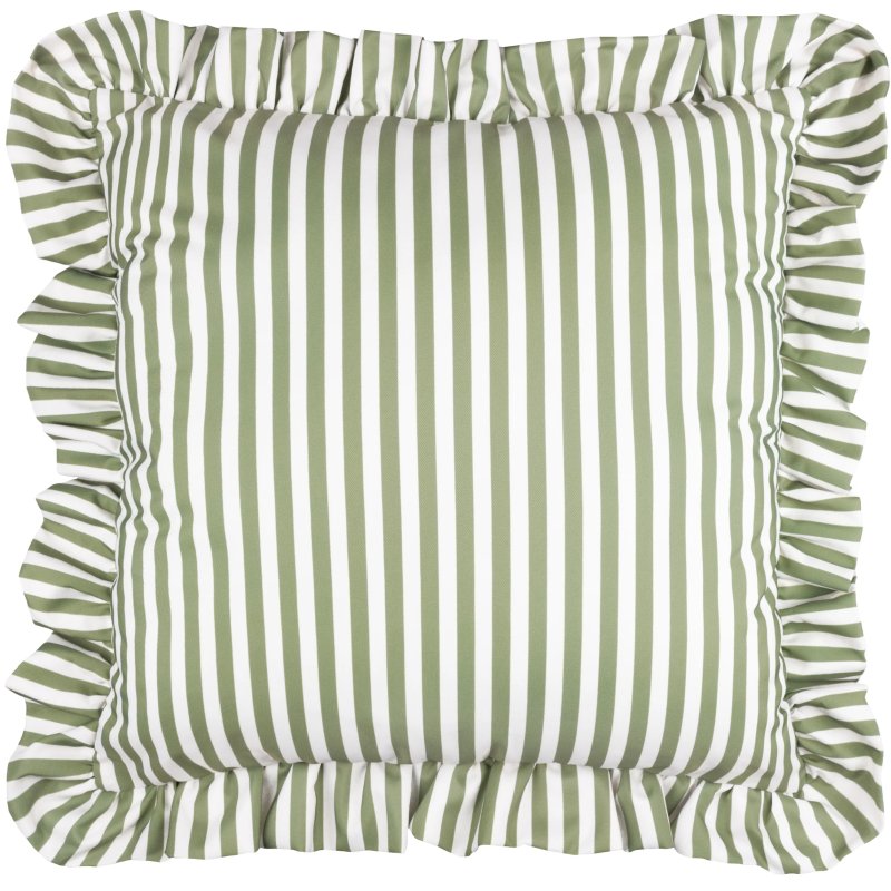 Wylder Millie Ruffle Outdoor Cushion Green