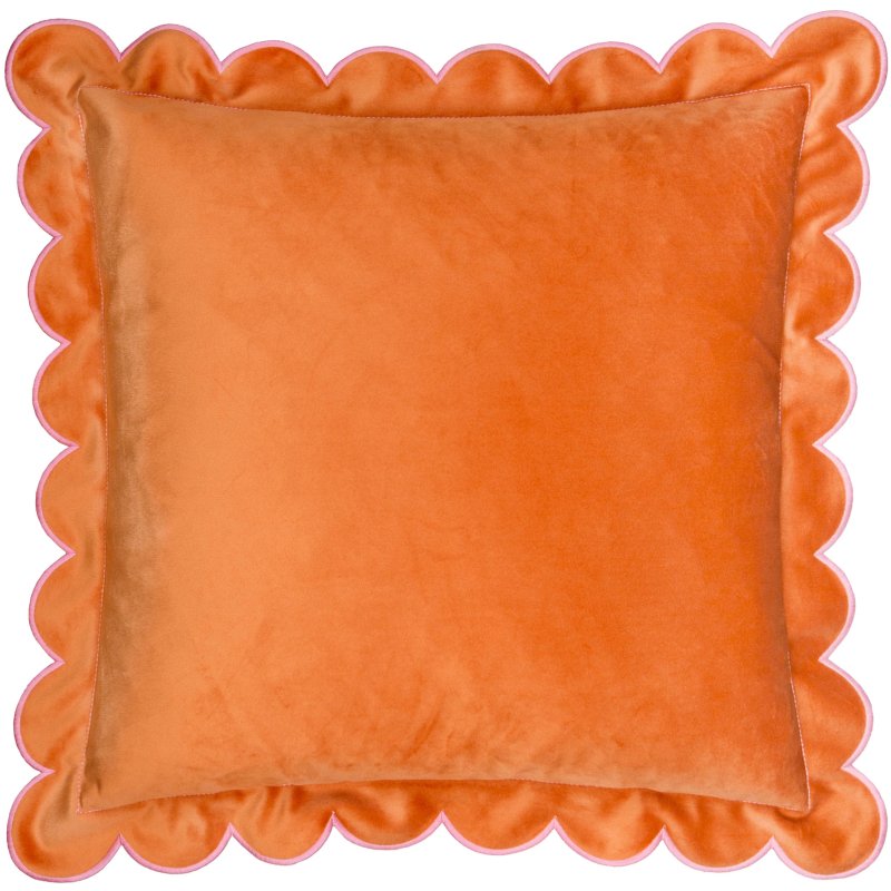 Furn Lil Scallop Cushion Orange/Pink
