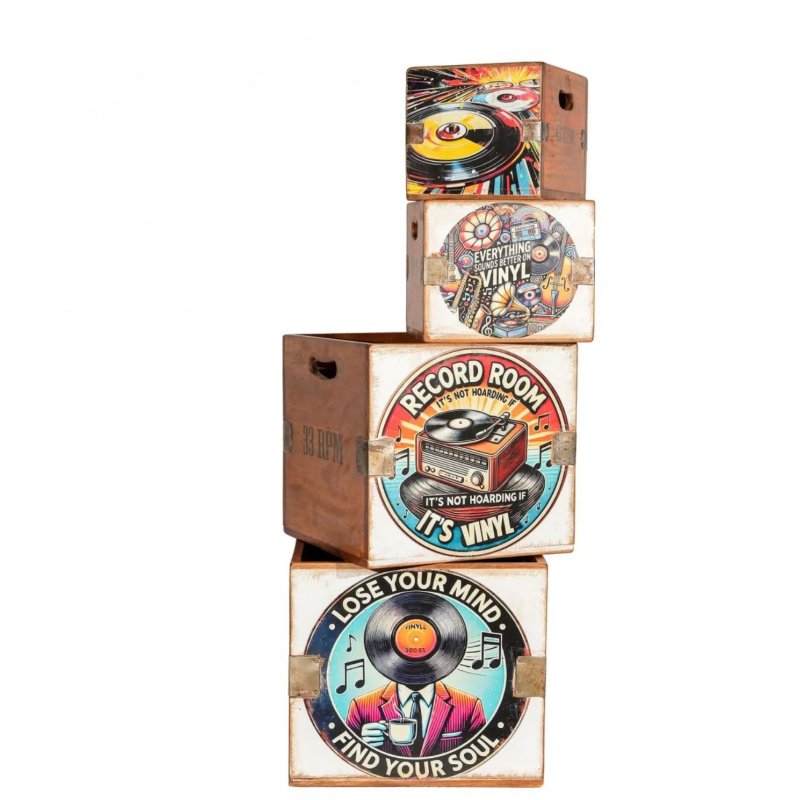 Quirky Barn Vinyl Record Nesting Boxes