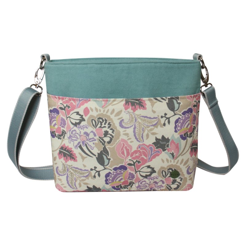 Earth Squared Cream Jacobean Canvas Messenger Bag