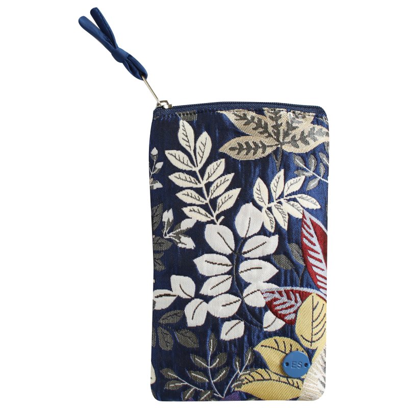 Earth Squared Navy Spring Jacquard Glasses Case