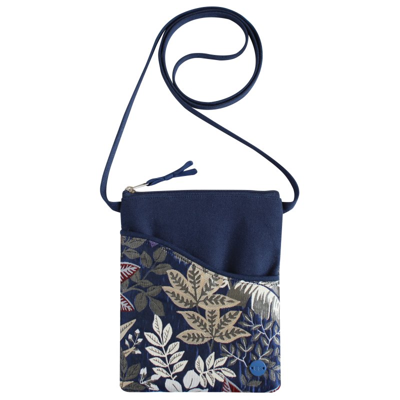 Earth Squared Navy Spring Jacquard Sling Bag