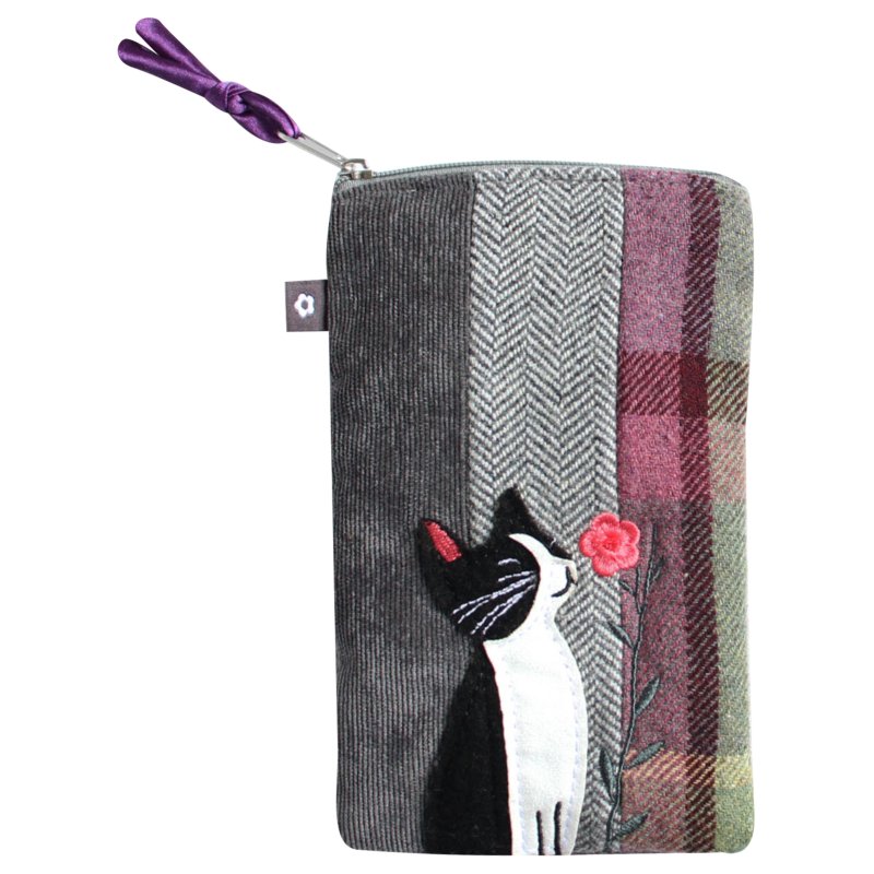 Earth Squared Cat Applique Glasses Case