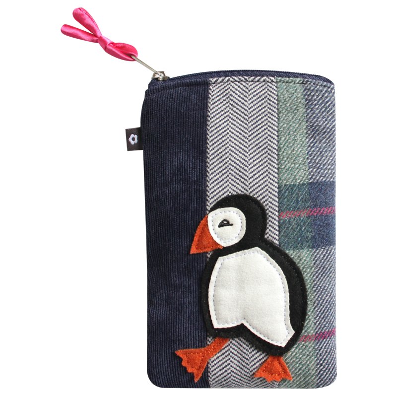 Earth Squared Puffin Applique Glasses Case