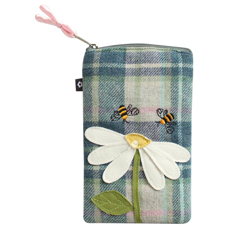 Earth Squared Flower Applique Glasses Case