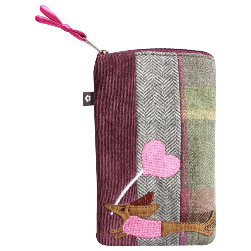 Earth Squared Sausage Dog Applique Glasses Case