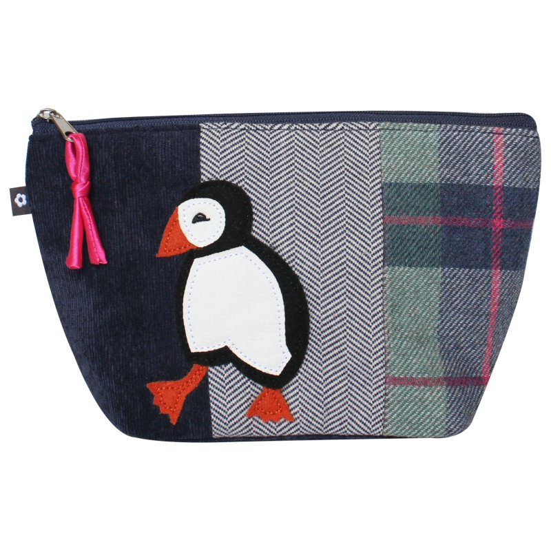 Earth Squared Puffin Applique Make Up Bag