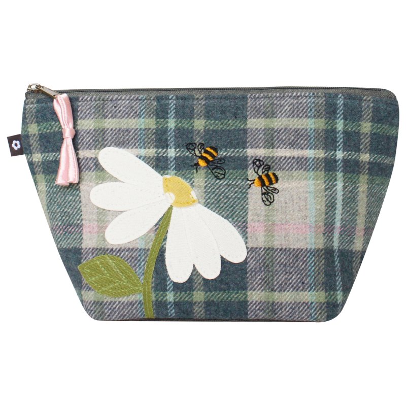 Earth Squared Flower Applique Make Up Bag
