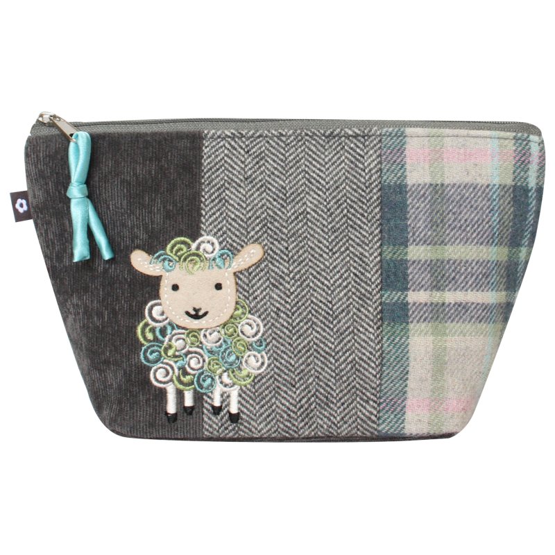 Earth Squared Sheep Applique Make Up Bag