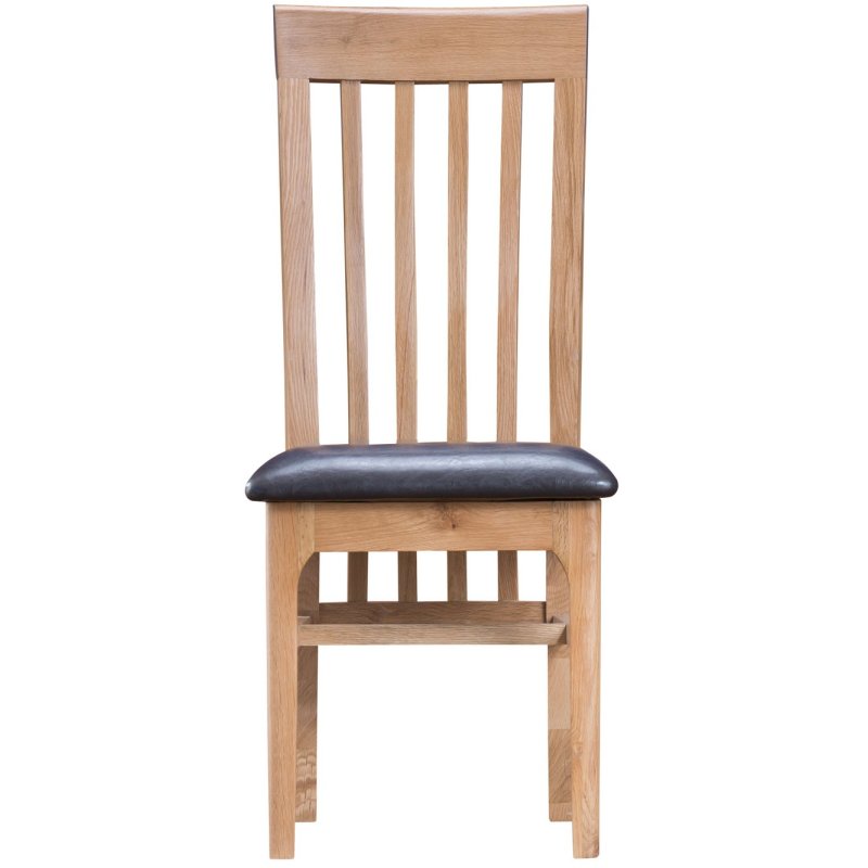 Coastal Collection Slat Back PU Chair