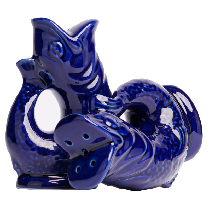 Original Gluggle Jug Salt & Pepper Pots Blue