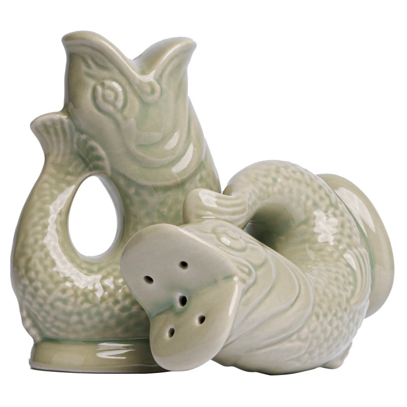 Original Gluggle Jug Salt & Pepper Pots Sage