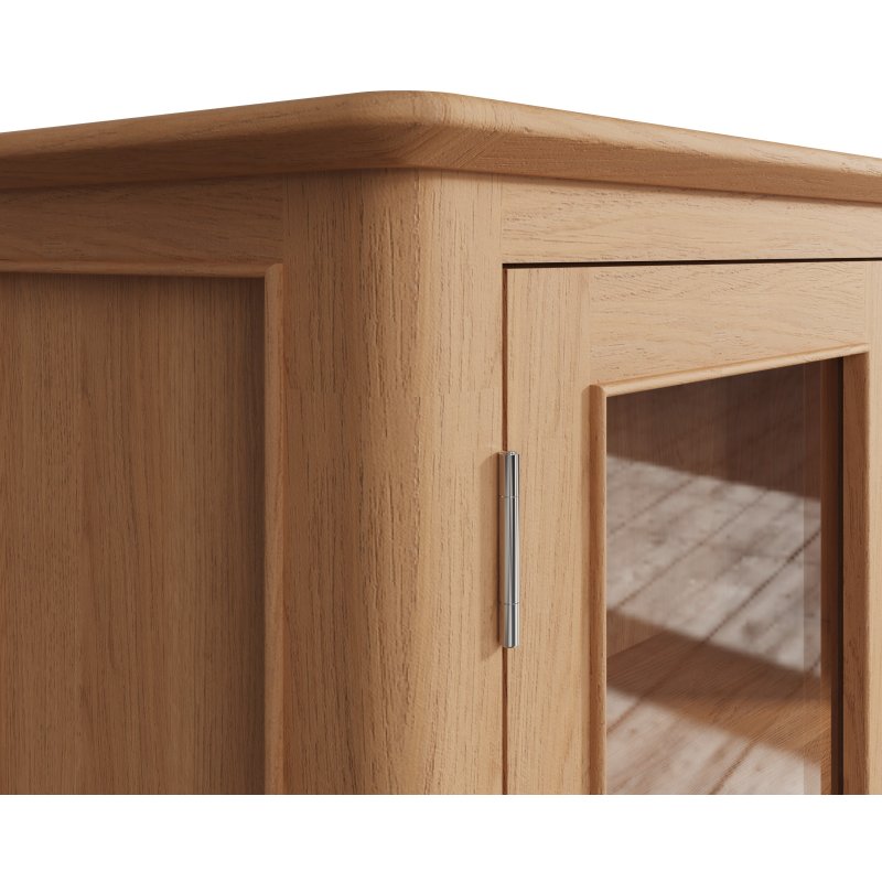 Coastal store corner cabinet