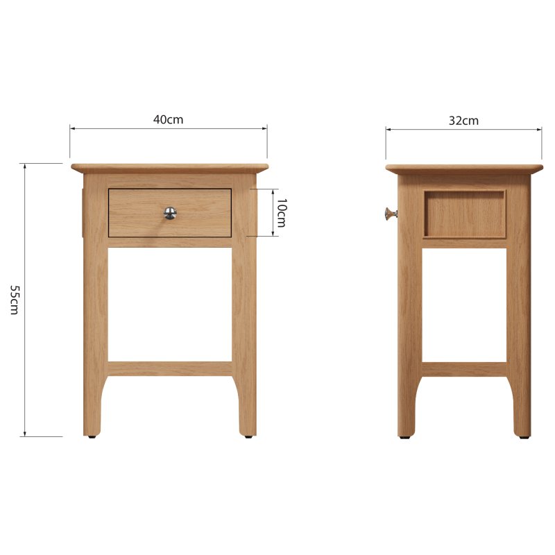 Coastal Side Table | Aldiss Oak Furniture