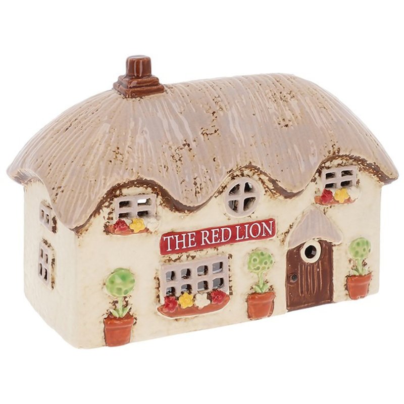 Shudehill Village Pottery Red Lion Pub Tealight Holder