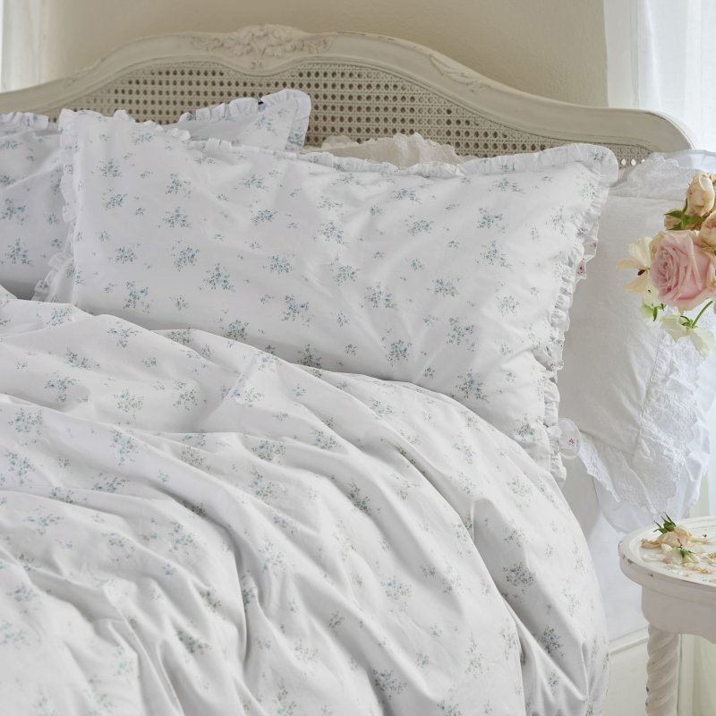 Shabby Chic Rosabelle Blue Duvet Cover Set