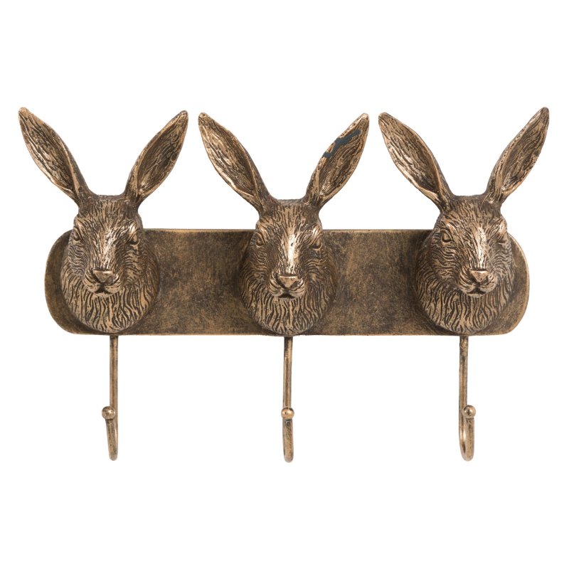 Gallery Direct Hare Trio Hook Bronze