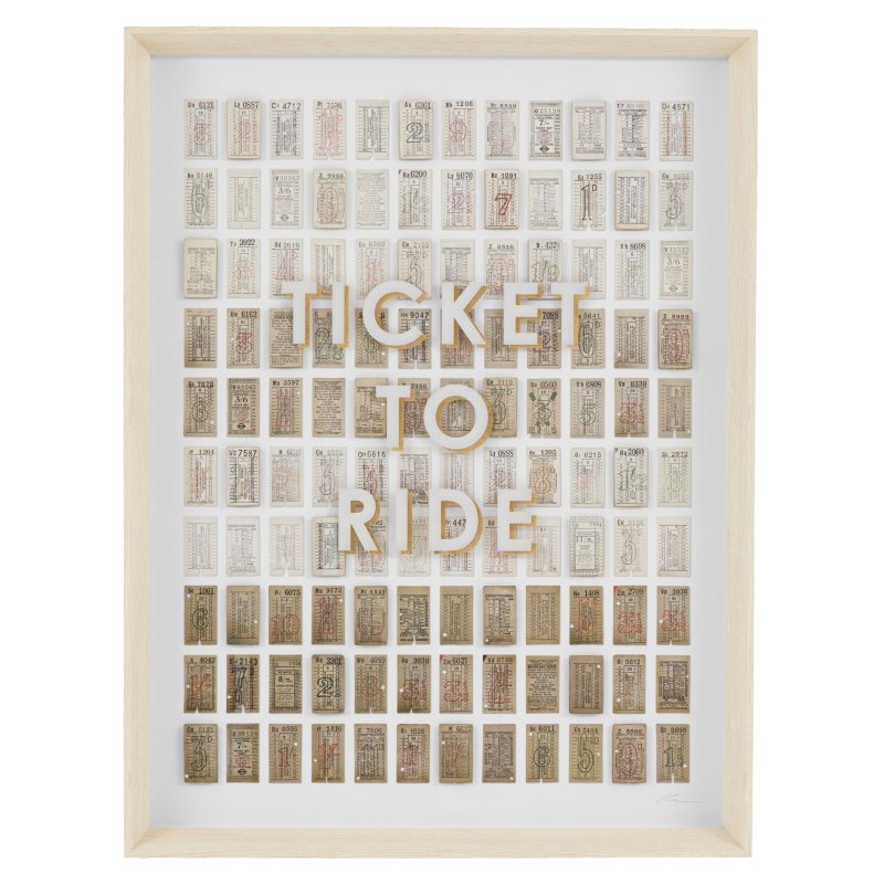Art Marketing Ticket To Ride Framed Art Beige