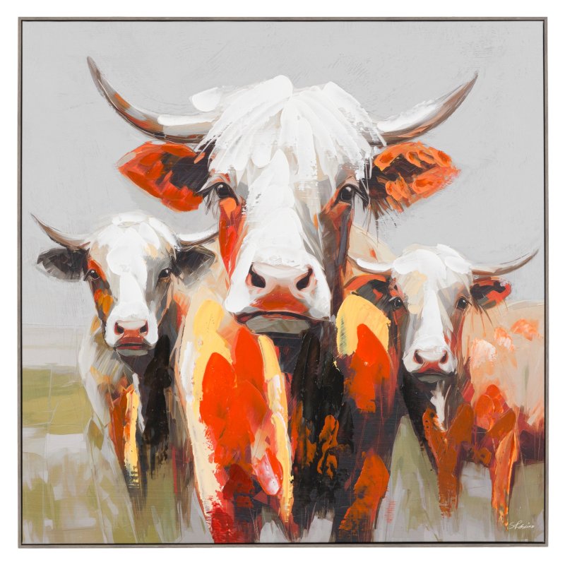 Art Marketing The Moo Crew Framed Canvas