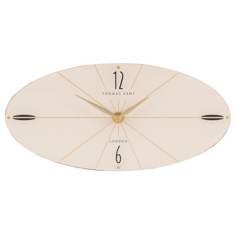 Thomas Kent Greenwich Mantel Clock Oak Stripe