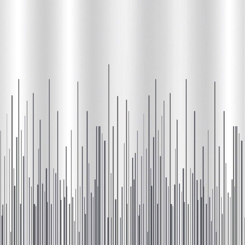 Showerdrape City Stripe Grey Shower Curtain