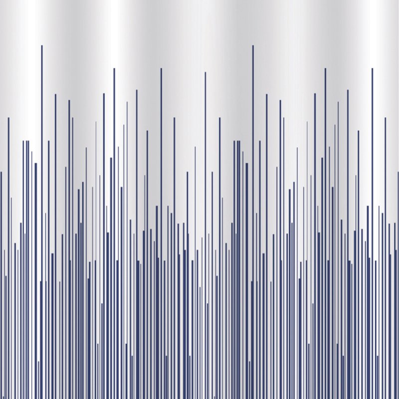 Showerdrape City Stripe Navy Shower Curtain