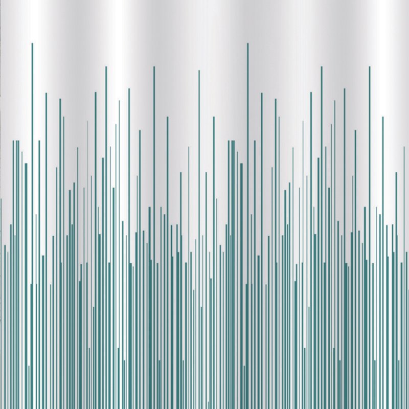 Showerdrape City Stripe Teal Shower Curtain