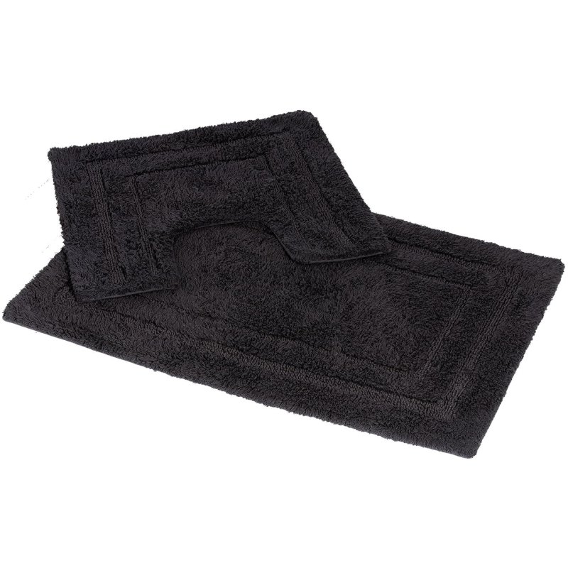 Showerdrape Pinnacle 2 Piece Bath Mat Set Charcoal