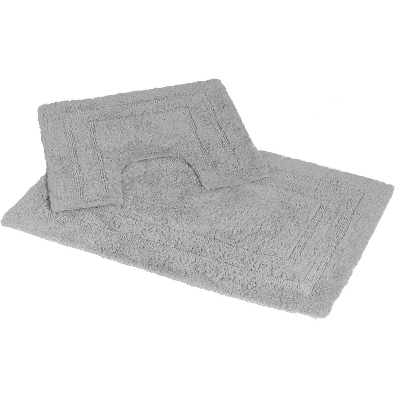 Showerdrape Pinnacle 2 Piece Bath Mat Set Grey